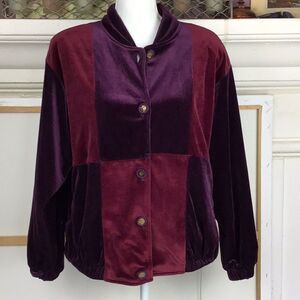 Y2K vintage velvet shacket lined sparkle buttons & pockets❤️